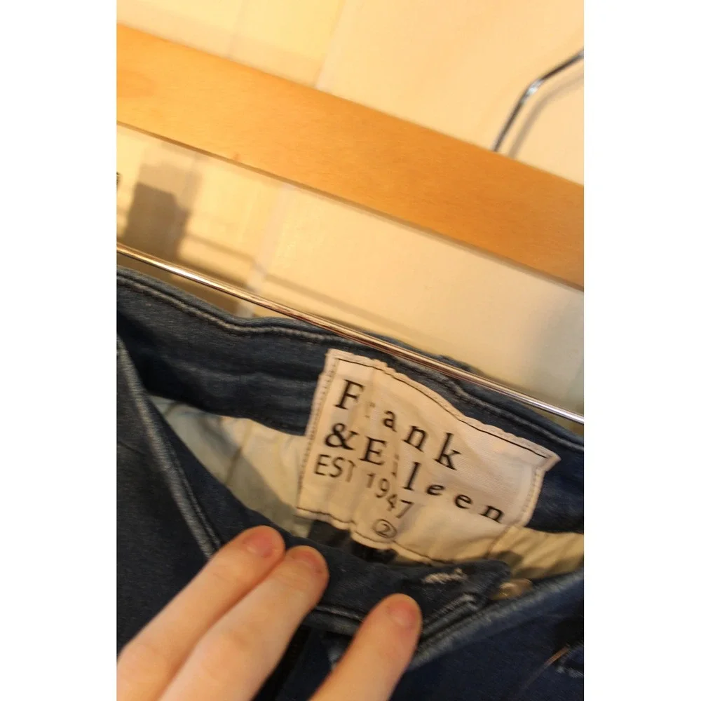 Frank & Eileen Wickow Italian‎ Performance Denim Chino Pants Blue Size 2